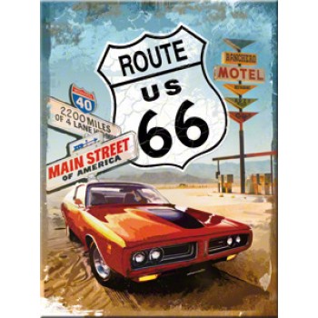 Magnet - Route 66 Red car Magnet - Route 66 Red car