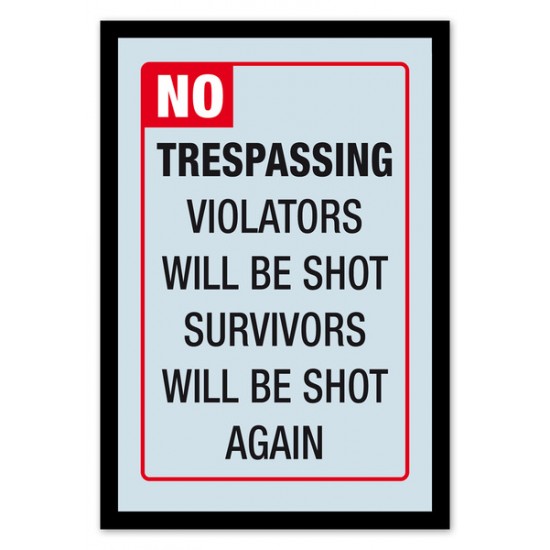Oglinda decor - No Trespassing