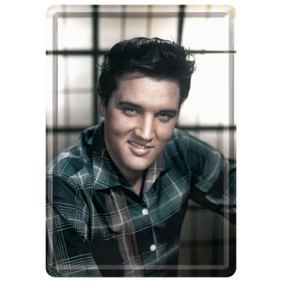 Placa metalica - Elvis Presley - 10x14 cm