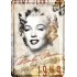 Placa metalica - Marilyn Monroe portrait - 10x14 cm