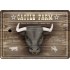 Placa metalica - Cattle Farm - 10x14 cm