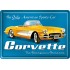 Placa metalica - Corvette - 10x14 cm