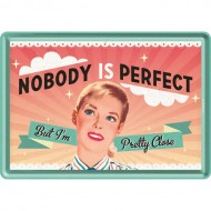 Placa metalica - Nobody is perfect - 10x14 cm Placa metalica - Nobody is perfect - 10x14 cm
