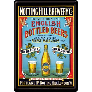 Placa metalica - Notting Hill Brewery - 10x14 cm