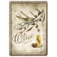 Placa metalica - Olive Italiane - 10x14 cm