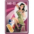 Placa metalica - Pin Up - Band-Tex - 10x14 cm