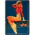 Placa metalica - Pin Up - Steward - 10x14 cm