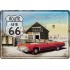 Placa metalica - Route 66 - The Mother Road - 10x14 cm