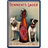Placa metalica - Tennent`s Lager - 10x14 cm Placa metalica - Tennent`s Lager - 10x14 cm