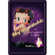 Placa metalica - Betty Boop - Unforgettable - 10x14 cm