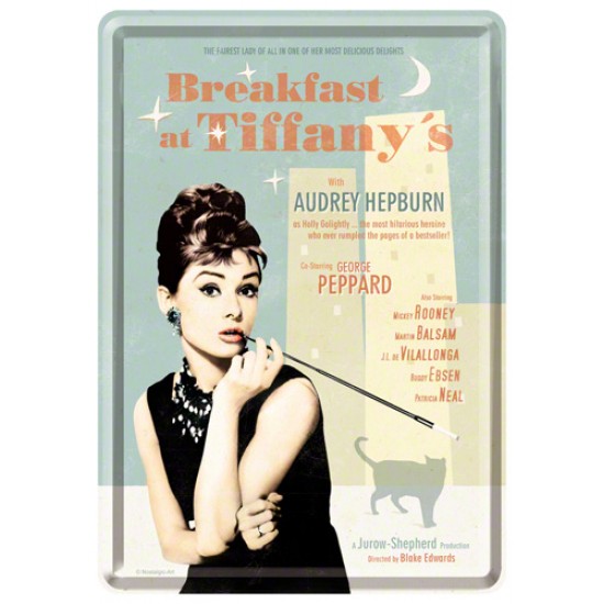 Placa metalica - Breakfast at Tiffany Placa metalica - Breakfast at Tiffany