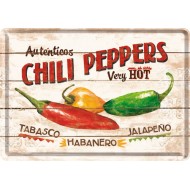 Placa metalica - Chili Peppers - 10x14 cm Placa metalica - Chili Peppers - 10x14 cm