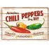 Placa metalica - Chili Peppers - 10x14 cm