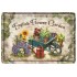 Placa metalica - English Flower Garden - 10x14 cm