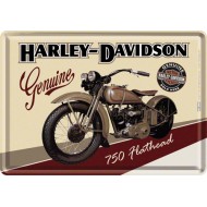 Placa metalica - Harley Davidson Flathead - 10x14 cm Placa metalica - Harley Davidson Flathead - 10x14 cm