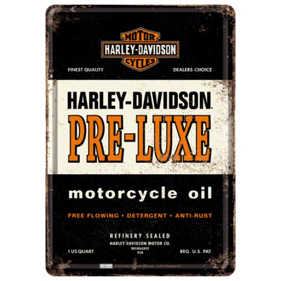 Placa metalica - Harley Davidson Pre-Luxe - 10x14 cm