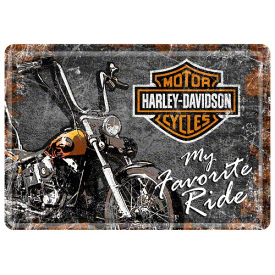 Placa metalica - Harley Davidson - My Favorite Ride - 10x14 cm Placa metalica - Harley Davidson - My Favorite Ride - 10x14 cm