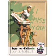 Placa metalica - I miss you - 10x14 cm