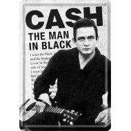 Placa metalica - Johnny Cash - The Man in Black - 10x14 cm Placa metalica - Johnny Cash - The Man in Black - 10x14 cm