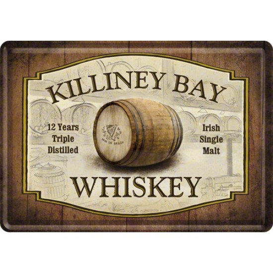 Placa metalica - Killiney Bay Whiskey - 10x14 cm Placa metalica - Killiney Bay Whiskey - 10x14 cm