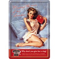 Placa metalica - Missing The Man - 10x14 cm