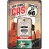 Placa metalica - Route 66 - Gas Station - 10x14 cm