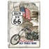 Placa metalica - Route 66 - National Old - 10x14 cm