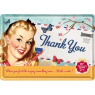 Placa metalica - Thank You Girl - 10x14 cm Placa metalica - Thank You Girl - 10x14 cm