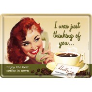 Placa metalica - Thinking of You - 10x14 cm