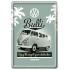 Placa metalica - VW Bulli - 10x14 cm