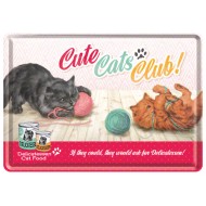 Placa metalica - Cute Cats Club - 10x14 cm Placa metalica - Cute Cats Club - 10x14 cm