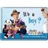 Placa metalica - It's a boy? - 10x14 cm