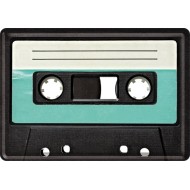 Placa metalica - Retro Cassette - 10x14 cm