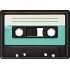 Placa metalica - Retro Cassette - 10x14 cm