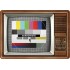 Placa metalica - Retro TV - 10x14 cm