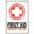 Placa metalica - First Aid - 10x14 cm