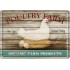 Placa metalica - Poultry Farm - 10x14 cm