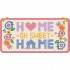 Placa metalica cu snur - Home Sweet Home - 10x20 cm