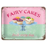Placa metalica - Fairy Cakes - 15x20 cm Placa metalica - Fairy Cakes - 15x20 cm