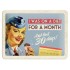 Placa metalica - Diet for a Month - 15x20 cm
