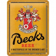 Placa metalica - Becks Yellow - 15x20 cm Placa metalica - Becks Yellow - 15x20 cm