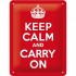 Placa metalica - Keep Calm - 15x20 cm