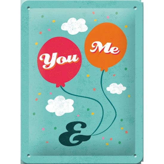 Placa metalica - You and Me - 15x20 cm Placa metalica - You and Me - 15x20 cm