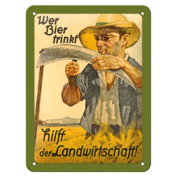 Placa metalica - Wer Bier - XM - 15x20 cm Placa metalica - Wer Bier - XM - 15x20 cm
