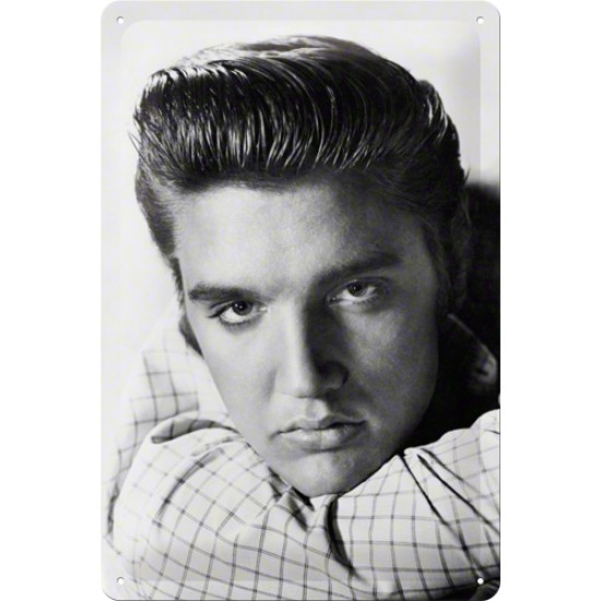 Placa metalica - Elvis Presley portrait - 20x30 cm