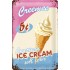 Placa metalica - Ice Cream - 20x30 cm
