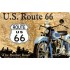 Placa metalica - Route 66 Map  - 20x30 cm