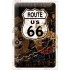 Placa metalica - Route 66 Rost-Kollage - 20x30 cm