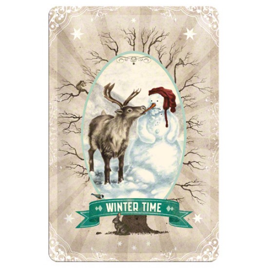 Placa metalica - Winter Time - 20x30 cm Placa metalica - Winter Time - 20x30 cm