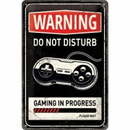 Placa metalica - Gaming in Progress - 20x30 cm Placa metalica - Gaming in Progress - 20x30 cm